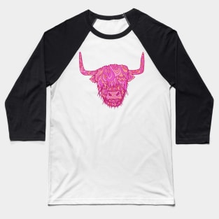 Highland Cow In The Pink Baseball T-Shirt